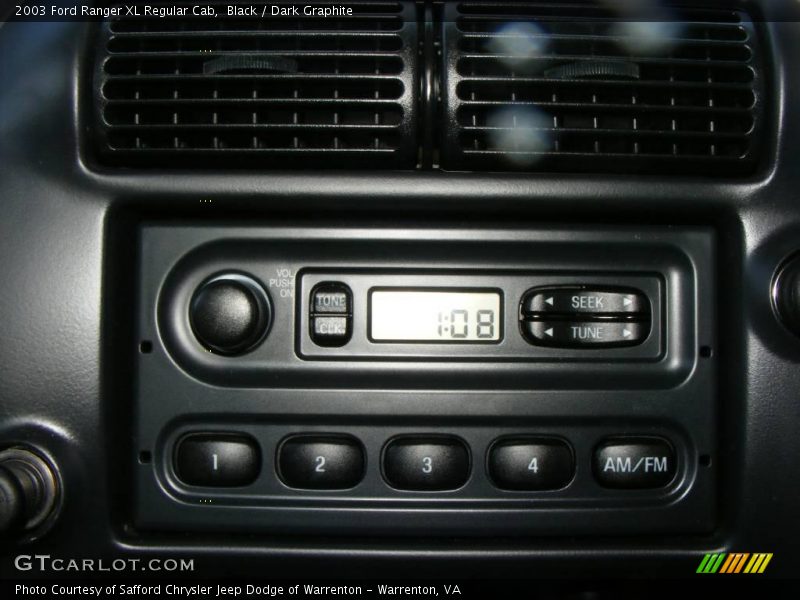 Black / Dark Graphite 2003 Ford Ranger XL Regular Cab