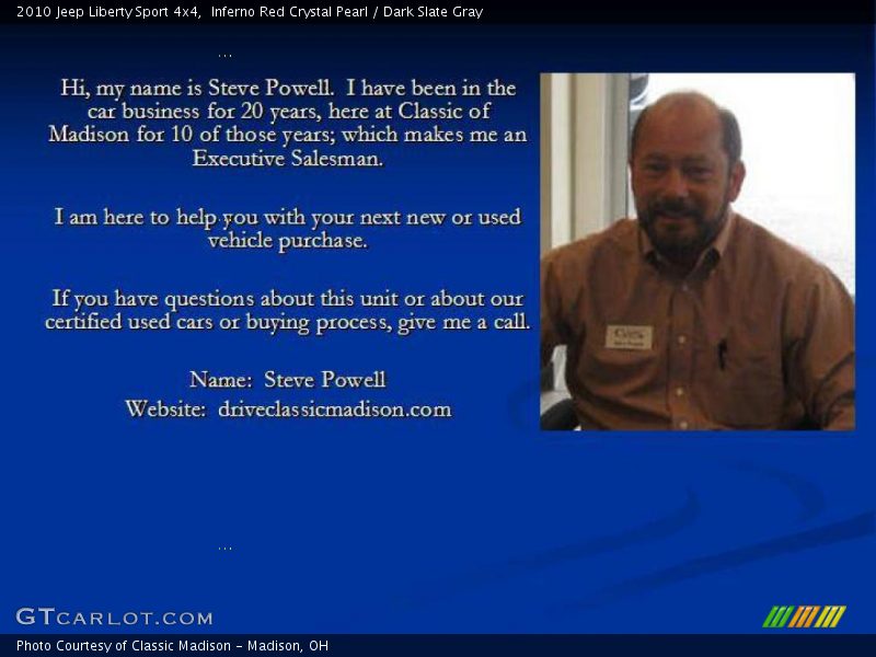 Inferno Red Crystal Pearl / Dark Slate Gray 2010 Jeep Liberty Sport 4x4