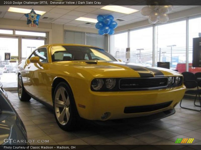 Detonator Yellow / Dark Slate Gray 2010 Dodge Challenger SRT8