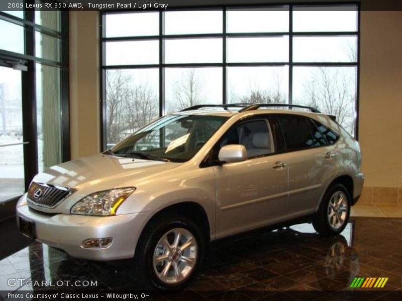 Tungsten Pearl / Light Gray 2009 Lexus RX 350 AWD