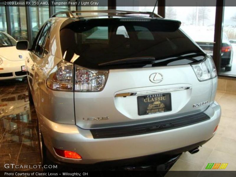Tungsten Pearl / Light Gray 2009 Lexus RX 350 AWD