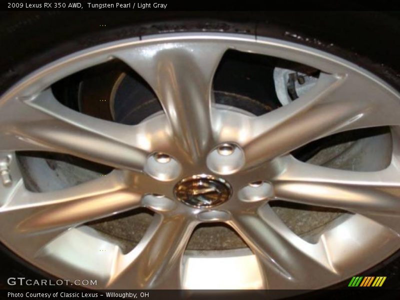 Tungsten Pearl / Light Gray 2009 Lexus RX 350 AWD