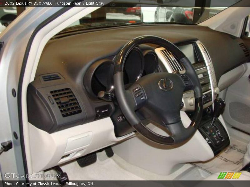 Tungsten Pearl / Light Gray 2009 Lexus RX 350 AWD