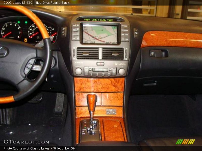 Blue Onyx Pearl / Black 2002 Lexus LS 430