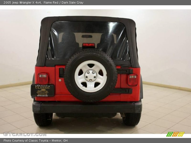 Flame Red / Dark Slate Gray 2005 Jeep Wrangler X 4x4