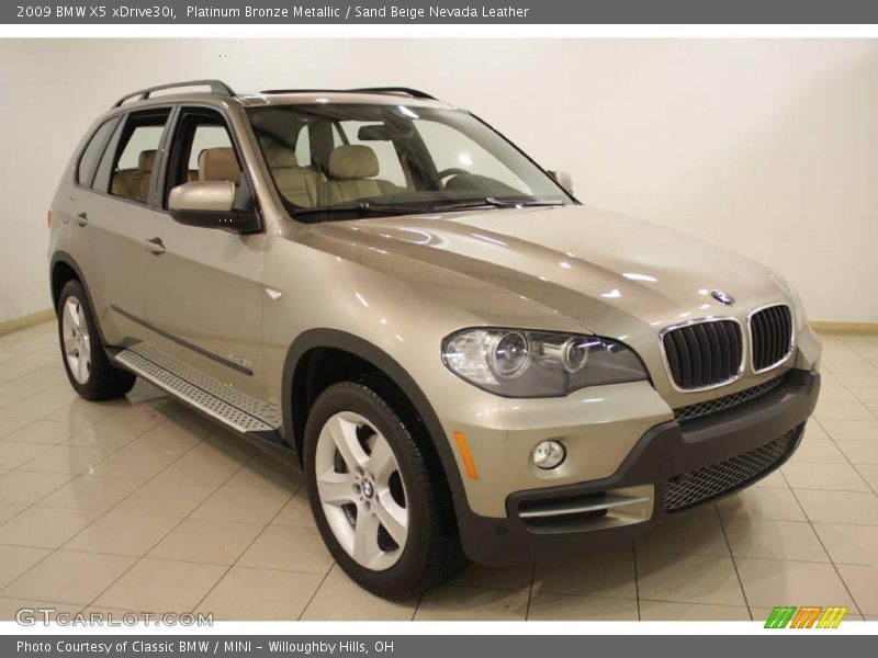 Platinum Bronze Metallic / Sand Beige Nevada Leather 2009 BMW X5 xDrive30i