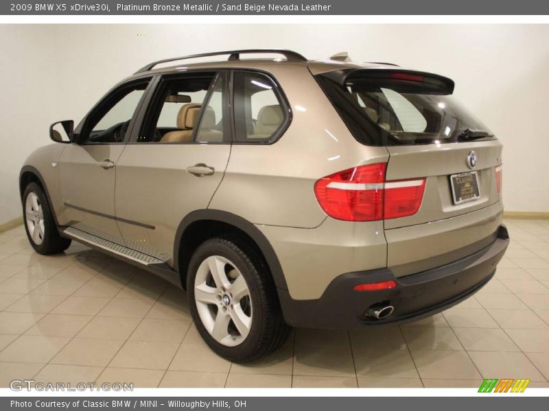 Platinum Bronze Metallic / Sand Beige Nevada Leather 2009 BMW X5 xDrive30i