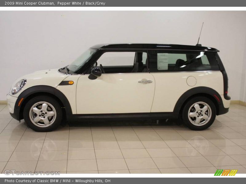 Pepper White / Black/Grey 2009 Mini Cooper Clubman