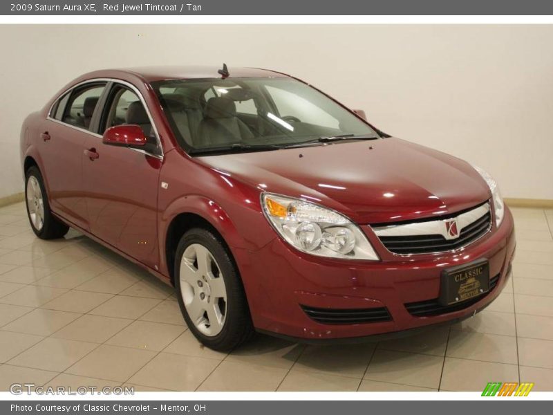 Red Jewel Tintcoat / Tan 2009 Saturn Aura XE