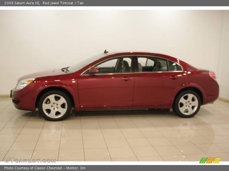 Red Jewel Tintcoat / Tan 2009 Saturn Aura XE