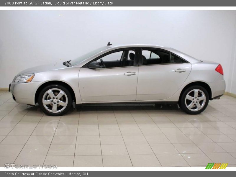 Liquid Silver Metallic / Ebony Black 2008 Pontiac G6 GT Sedan