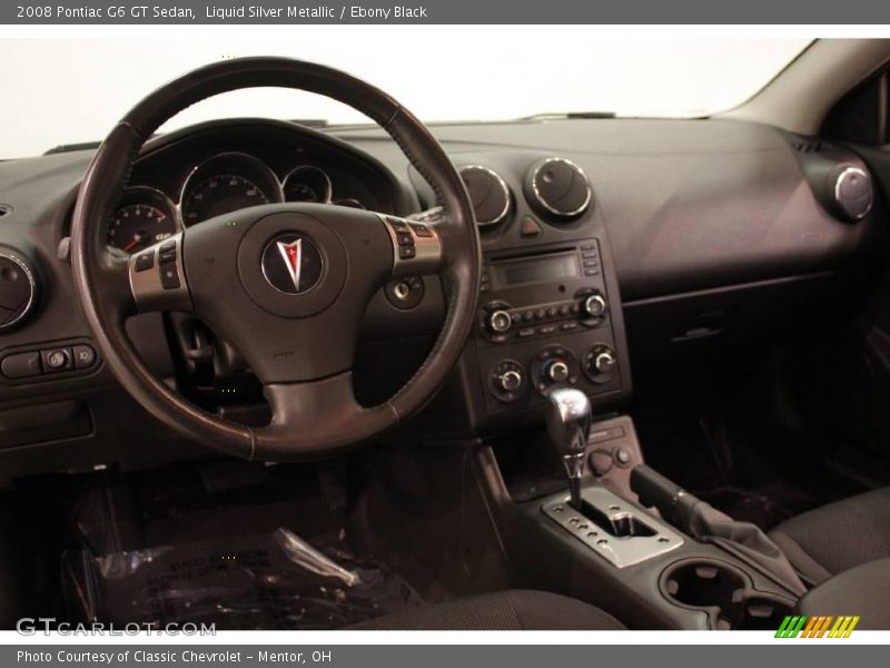 Liquid Silver Metallic / Ebony Black 2008 Pontiac G6 GT Sedan