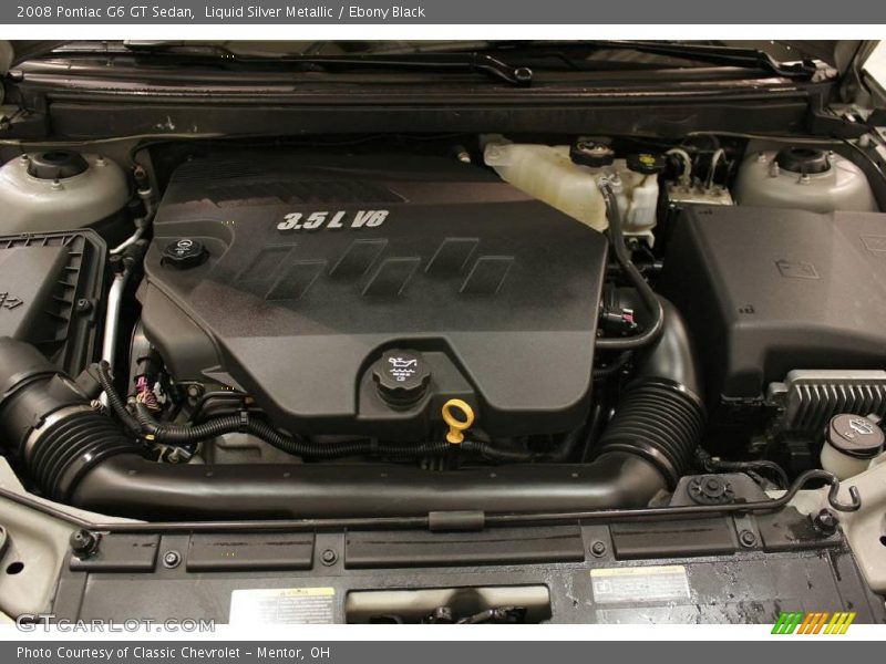 Liquid Silver Metallic / Ebony Black 2008 Pontiac G6 GT Sedan