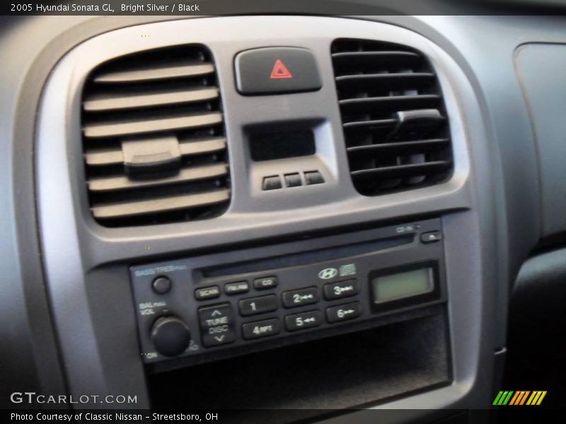 Bright Silver / Black 2005 Hyundai Sonata GL