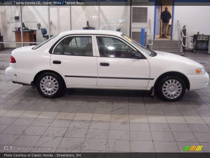 Super White / Pebble Beige 2000 Toyota Corolla CE