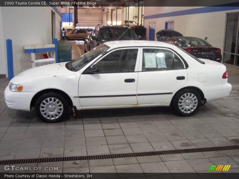 Super White / Pebble Beige 2000 Toyota Corolla CE