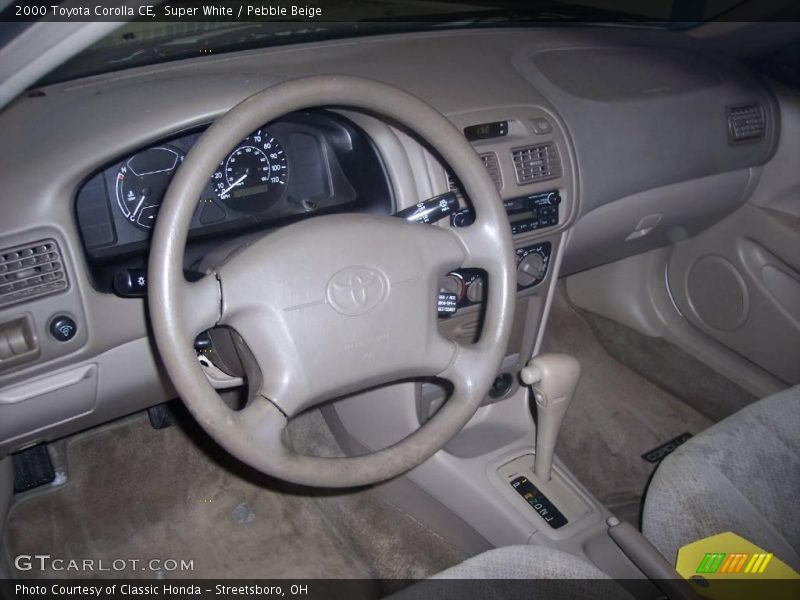 Super White / Pebble Beige 2000 Toyota Corolla CE