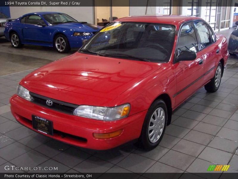 Super Red / Gray 1994 Toyota Corolla DX