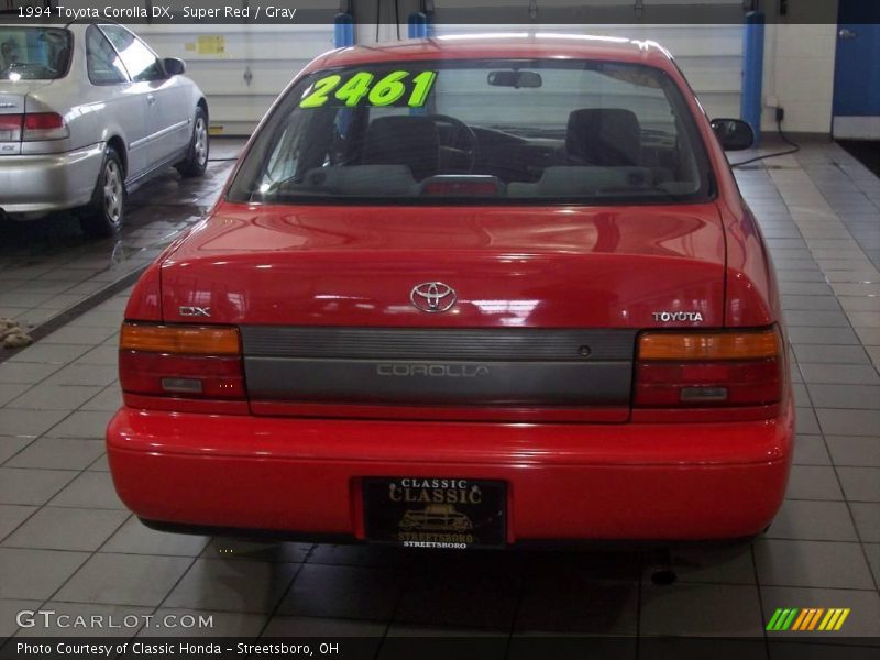 Super Red / Gray 1994 Toyota Corolla DX