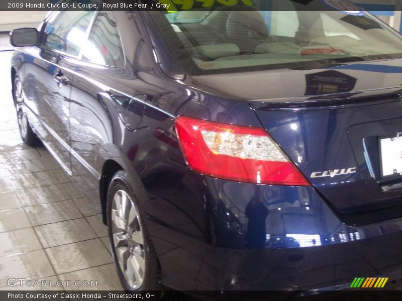 Royal Blue Pearl / Gray 2009 Honda Civic EX-L Coupe