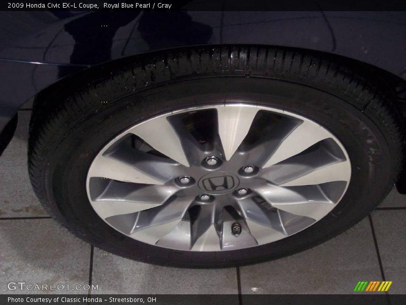 Royal Blue Pearl / Gray 2009 Honda Civic EX-L Coupe