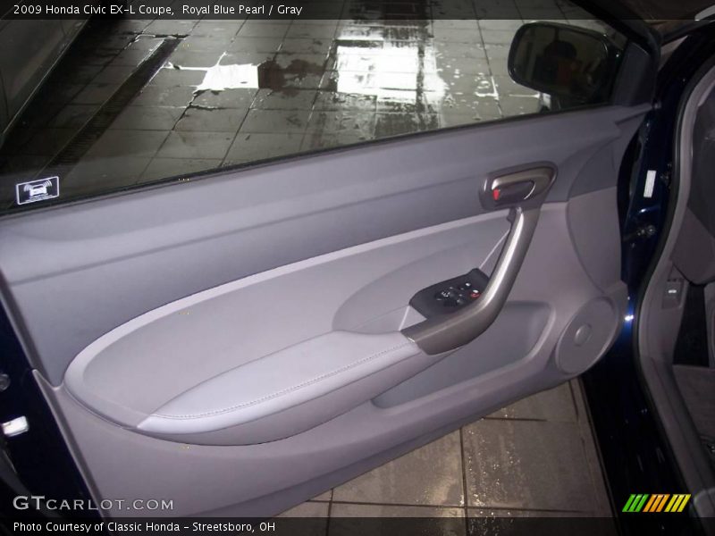 Royal Blue Pearl / Gray 2009 Honda Civic EX-L Coupe