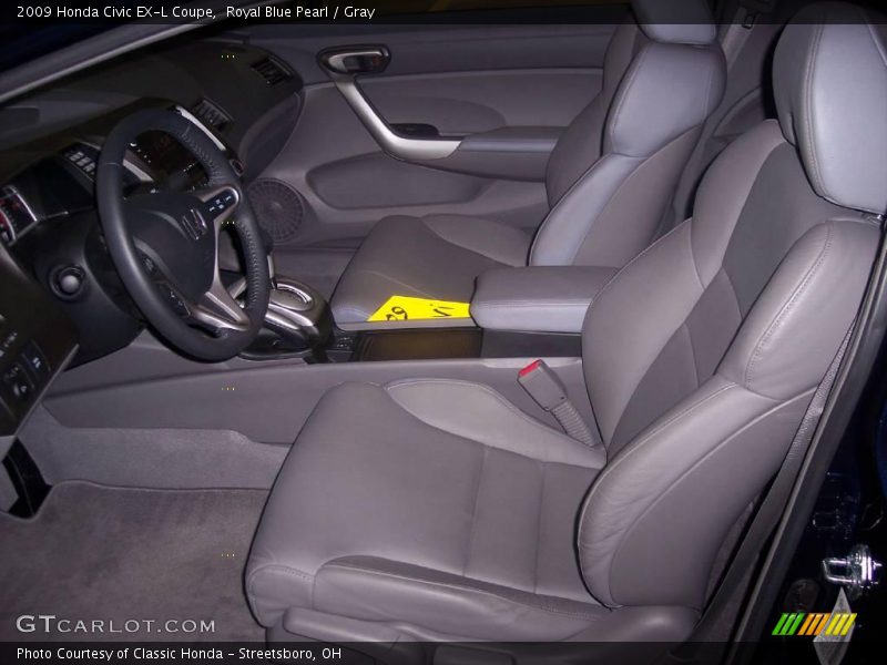 Royal Blue Pearl / Gray 2009 Honda Civic EX-L Coupe
