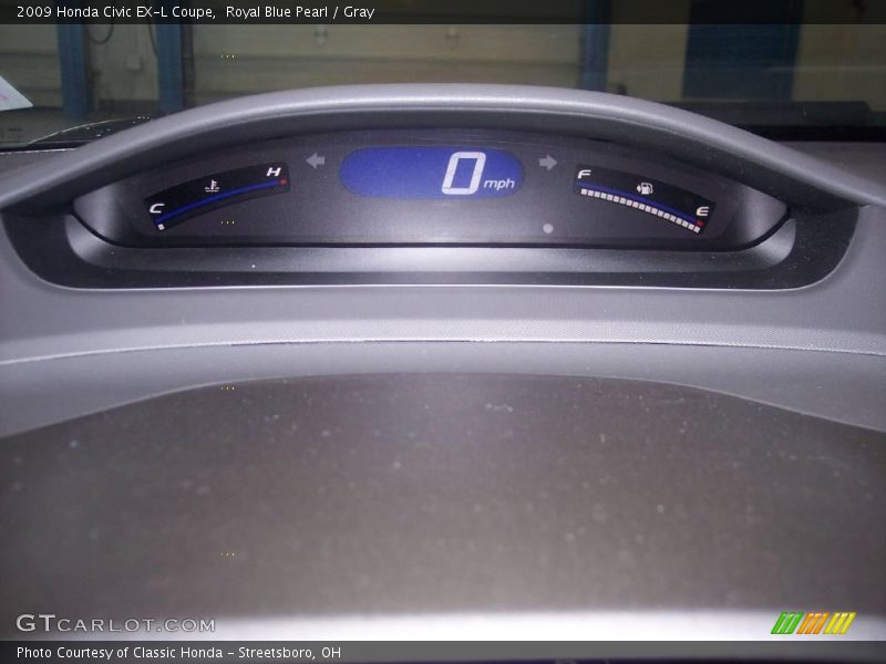 Royal Blue Pearl / Gray 2009 Honda Civic EX-L Coupe