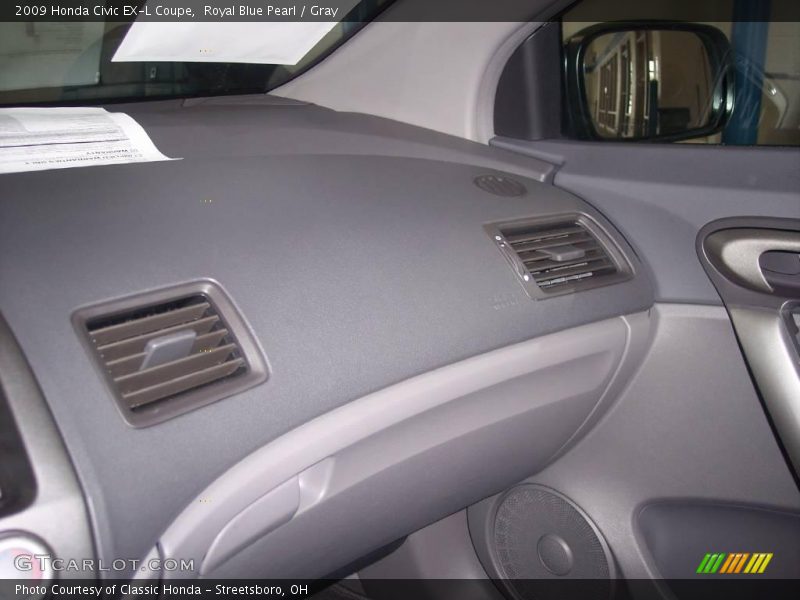 Royal Blue Pearl / Gray 2009 Honda Civic EX-L Coupe