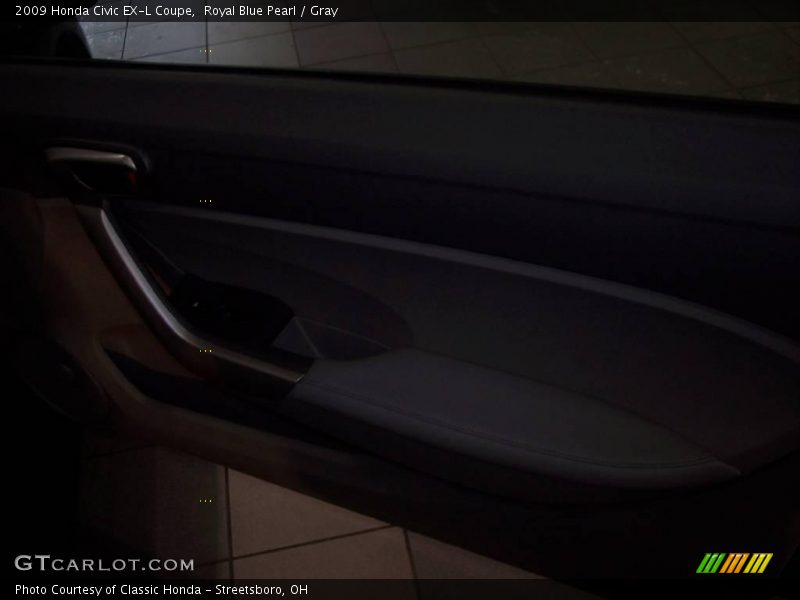 Royal Blue Pearl / Gray 2009 Honda Civic EX-L Coupe