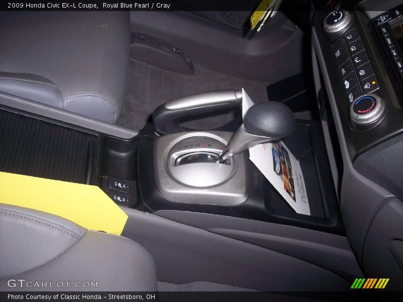 Royal Blue Pearl / Gray 2009 Honda Civic EX-L Coupe