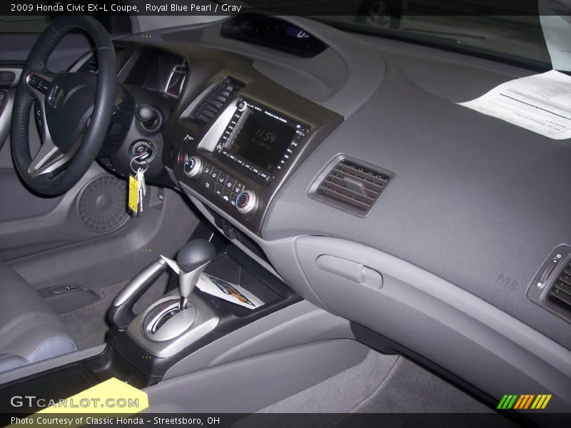 Royal Blue Pearl / Gray 2009 Honda Civic EX-L Coupe