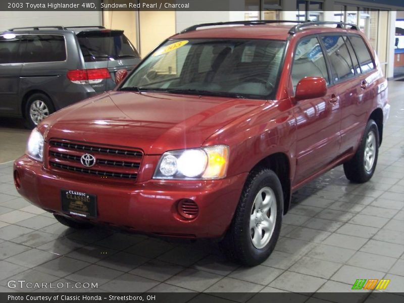 Sundown Red Pearl / Charcoal 2003 Toyota Highlander 4WD
