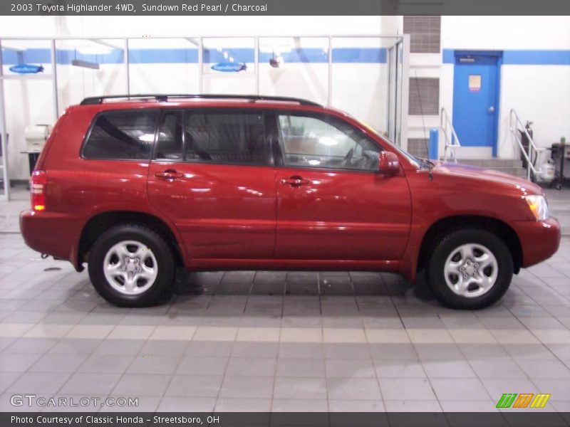 Sundown Red Pearl / Charcoal 2003 Toyota Highlander 4WD