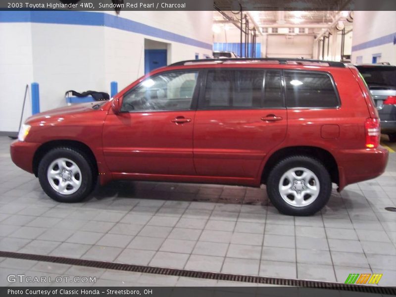 Sundown Red Pearl / Charcoal 2003 Toyota Highlander 4WD