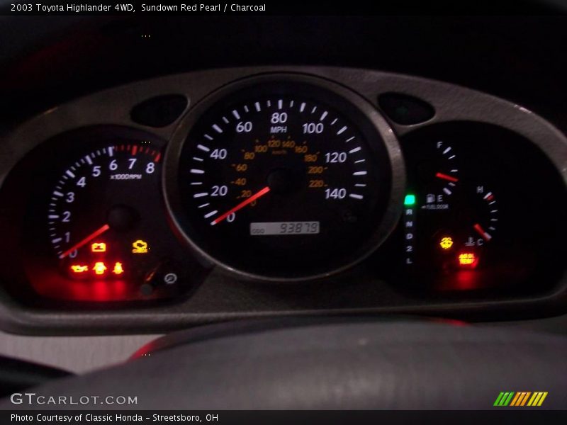 Sundown Red Pearl / Charcoal 2003 Toyota Highlander 4WD