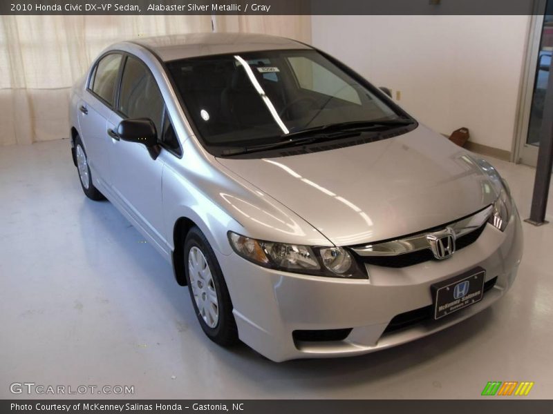 Alabaster Silver Metallic / Gray 2010 Honda Civic DX-VP Sedan