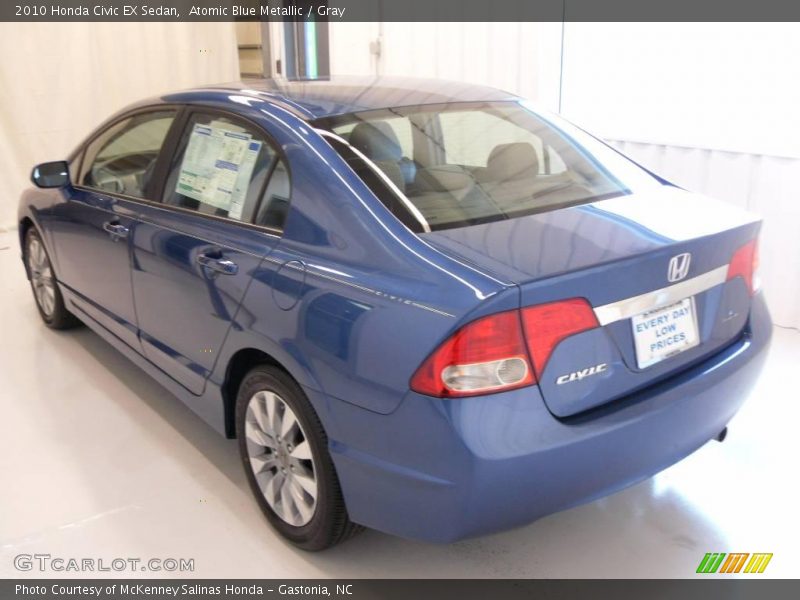 Atomic Blue Metallic / Gray 2010 Honda Civic EX Sedan