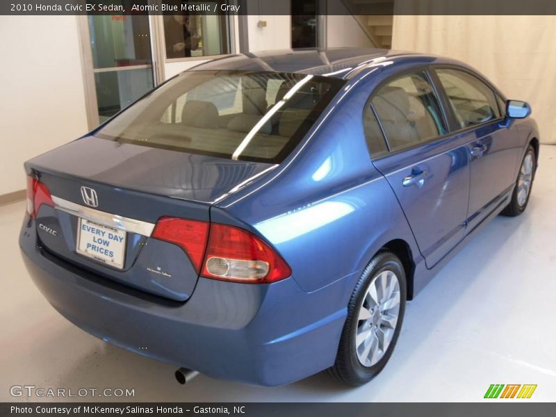 Atomic Blue Metallic / Gray 2010 Honda Civic EX Sedan