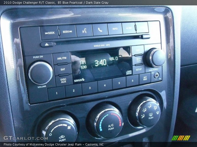B5 Blue Pearlcoat / Dark Slate Gray 2010 Dodge Challenger R/T Classic