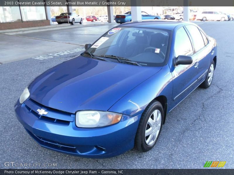 Arrival Blue Metallic / Graphite Gray 2003 Chevrolet Cavalier LS Sedan