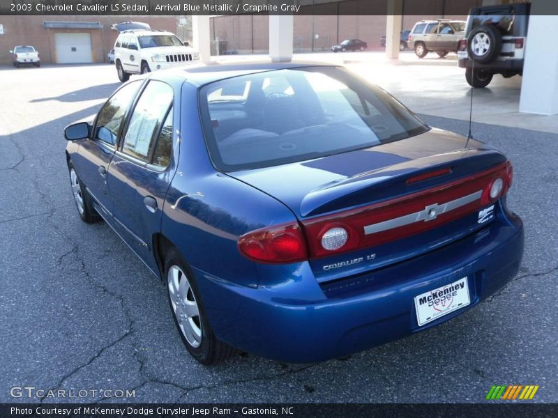 Arrival Blue Metallic / Graphite Gray 2003 Chevrolet Cavalier LS Sedan