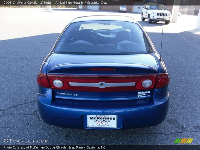 Arrival Blue Metallic / Graphite Gray 2003 Chevrolet Cavalier LS Sedan