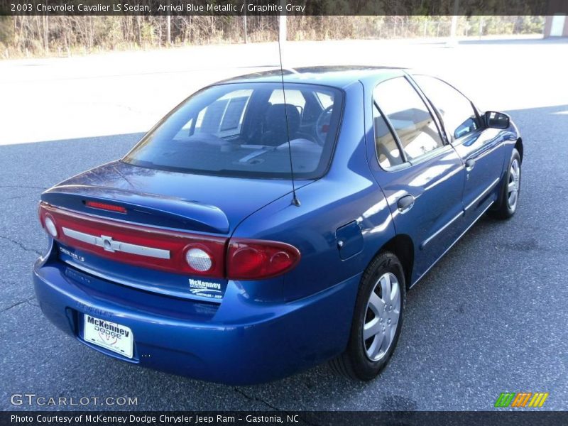 Arrival Blue Metallic / Graphite Gray 2003 Chevrolet Cavalier LS Sedan