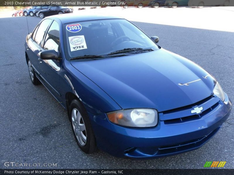 Arrival Blue Metallic / Graphite Gray 2003 Chevrolet Cavalier LS Sedan