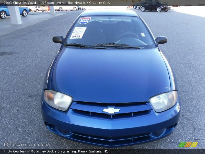 Arrival Blue Metallic / Graphite Gray 2003 Chevrolet Cavalier LS Sedan