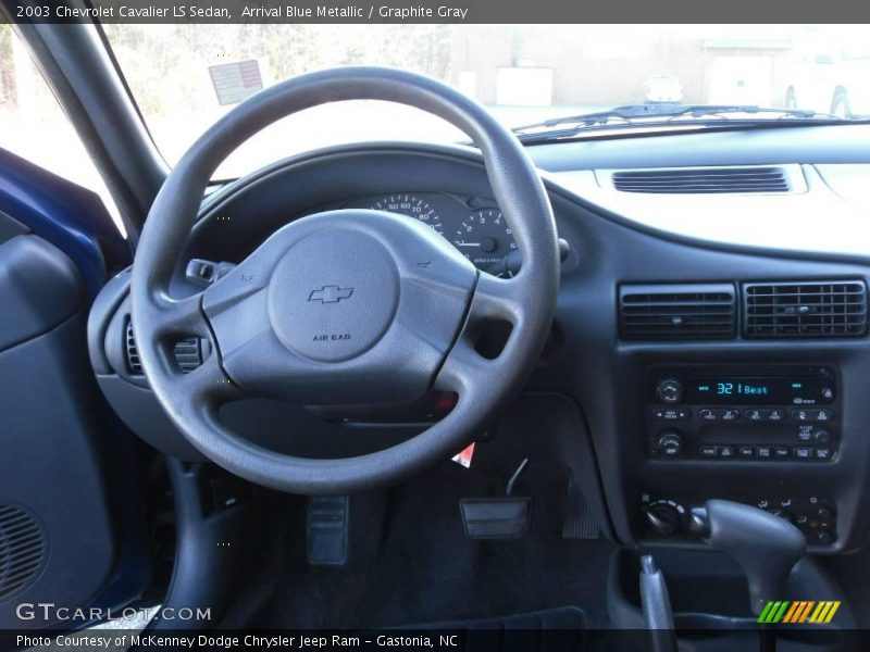 Arrival Blue Metallic / Graphite Gray 2003 Chevrolet Cavalier LS Sedan