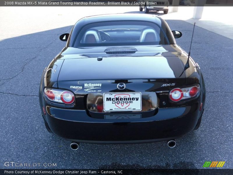 Brilliant Black / Saddle Brown 2008 Mazda MX-5 Miata Grand Touring Hardtop Roadster