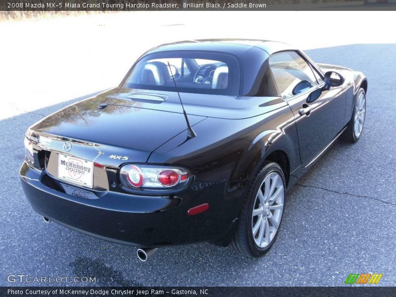 Brilliant Black / Saddle Brown 2008 Mazda MX-5 Miata Grand Touring Hardtop Roadster