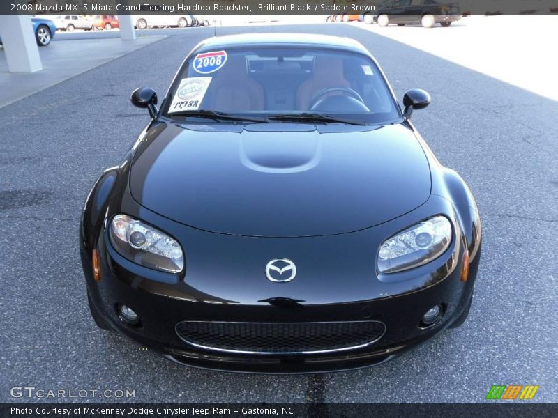 Brilliant Black / Saddle Brown 2008 Mazda MX-5 Miata Grand Touring Hardtop Roadster